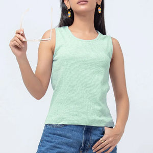 Camiseta sin mangas de calidad superior para mujer Camiseta sin mangas cómoda superventas Tendencia caliente para gimnasio y uso diario Camiseta sin mangas para mujer - Product Image 2