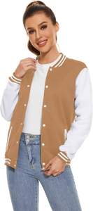 2025 nueva chaqueta Slim Fit Vintage Varsity Letterman para mujer primavera Streetwear recortada PU cuero bordado transpirable - Product Image 3