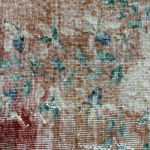 1.8x4.5 ft Vintage Rug, Turkish Rug, <b>Brown</b> Solid <b>Wool</b> Rug - Product Image 5