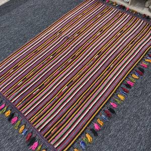 Alfombra de 4.4x6.8 pies, Alfombra Turca Vintage, Alfombra de Lana Kilim Arcoíris - Product Image 2