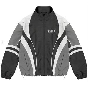 Traje cortavientos de invierno para hombre de talla grande con capucha patrón sólido cremallera transpirable protección solar chándal ligero ropa de invierno - Product Image 3