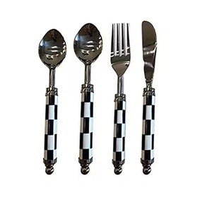 Juego de Cubiertos de Lujo con Acabado Dorado para Decoración de Mesa, Juego de Cubiertos Decorativos Brillantes con Cuchillo, Cuchara, Tenedor o Espátula - Product Image 2