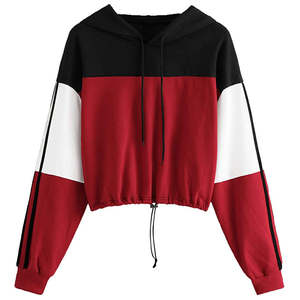 Design personnalisé Mode Sweat-shirt Coton Ras Du Cou Cordon Blanc Sweatshirts pour Femmes Vente en Gros - Product Image 2