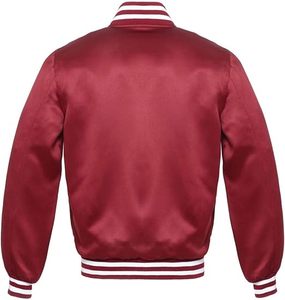High Quality Satin <b>Baseball</b> <b>Bomber</b> <b>Jackets</b> with Stand Collar and Lining Customizable Design Wholesale for Winter Season - Product Image 4