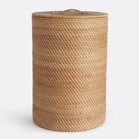 Panier à linge en rotin Viet Mai Lan avec doublure en lin, poignées en fer, couleur et taille personnalisables, multifonctionnel, pour salle de bain, fabriqué au Vietnam