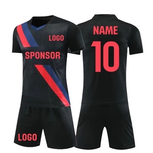 Men Football Jersey <b>Set</b> Sublimation Blank Custom Stripe Club Team Soccer Uniform Outfit Quick-dry Men Sportswear - Product Image 1