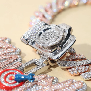 Collier pendentif hip-hop serti de diamants en moissanite VVS de conception optimale avec argent 925, design personnalisé pour les rappeurs, à porter tous les jours - Product Image 4