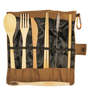 <b>Bamboo</b> Cutlery Set With Free Engrave Laser Logo Made by Eco2go - Product Image 6