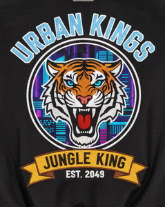 Veste universitaire d'hiver |   Blouson bomber 100% coton avec col montant et capuche |   Style universitaire unisexe High Street |   Logo avant - Product Image 6