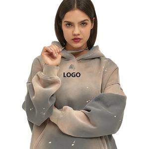 Sweat-shirt à capuche personnalisé avec logo, super lourd, délavé à l'acide, délavé - Product Image 1