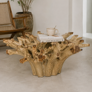 Mesa de Centro ARTERRA Premium de Raíz de Teca Natural, Mesa de Centro Irregular de Madera Maciza, Muebles Modernos Hechos a Mano para Sala de Estar - Product Image 3