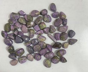 หินสติชไทต์ทรงกลม หินเซอร์เพนไทน์ธรรมชาติ สีม่วง คริสตัลบำบัด มีหลายขนาดให้เลือก หินขัดเงา - Product Image 2