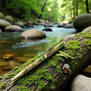 Stylo à bille en bois de ronce fait main Instrument d'écriture de luxe de 0.7mm pour cadeaux d'affaires - Product Image 5