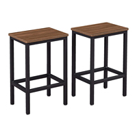 Table d'appoint industrielle pour lit d'appoint Table basse industrielle carrée en bois pour salon Tables de mobilier industriel à bas prix