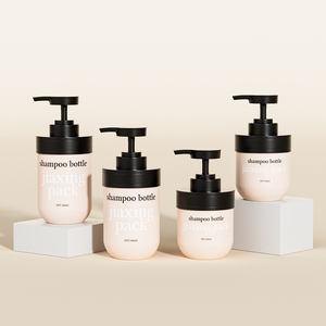 Eco-friendly Empty Plastic Pump Bottle <strong>Dispenser</strong> Refillable Matte Shampoo Soap Bottle for Hotel and Home Bathroom Personal Care - Product Image 1