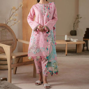 Nouveau design de salwar kameez en lawn, style pakistanais, pour femmes, qualité export, tenue formelle, léger, séchage rapide, broderie - Product Image 1