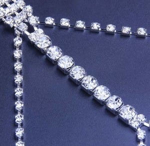 <b>Shimmering</b> Tassel Lingerie with Full Crystal & Steel <b>Body</b> Chain for Beach Parties - Product Image 4