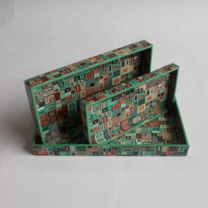 Bandeja de MDF impresa de la mejor calidad, diseño cuadrado moderno para servir el almuerzo, la cena en la cocina para Ramadán con tema de frutas a bajo precio - Product Image 4