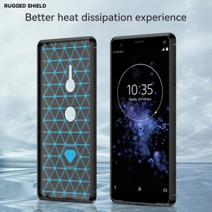 Coque en TPU antichoc en fibre de carbone à texture brossée pour <span class=keywords><strong>Sony</strong></span> Xperia <span class=keywords><strong>XZ3</strong></span> - Product Image 3