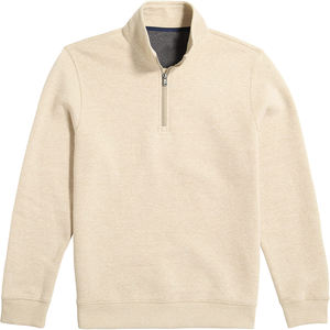 Sweat-shirt à demi-zip personnalisable pour homme, en coton mélangé, uni, tricoté, à bas prix et MOQ OEM - Product Image 3