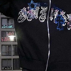 Sweat à capuche avec strass Sweat à capuche personnalisé avec strass de haute qualité Logo imprimé de haute qualité Sweat à capuche zippé avec strass 2025 - Product Image 5