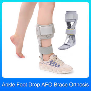 Melenlt <span class=keywords><strong>AFO</strong></span> Orthèse de chute de pied pour hémiplégie cérébrale-Support de marche médical compatible avec les chaussures - Product Image 2