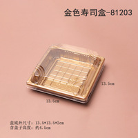 Boîte d'emballage carrée pour sushi Récipient alimentaire jetable à emporter Plateau à sushi en plastique avec couvercle transparent Plateau de service pour salade