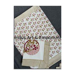 Tapis de Table indien en coton à imprimé Floral, ensemble de 6 serviettes et 6 tapis - Product Image 4