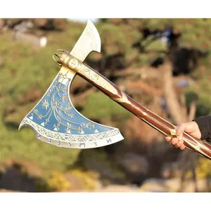 Hot Selling Stainless Steel Kratos Axe Leviathan Axe God of War Viking Axe Cosplay Armor Kratos Weapon With Leather Sheath