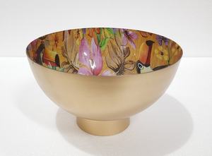 ถ้วยชามบนโต๊ะอาหารทำด้วยมือทำจากไม้เนื้อแข็งทรงกลมชามสำหรับใส่อาหารงานโลหะและงานระดับดีลักซ์ - Product Image 2