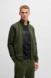 Ensemble de survêtement pour homme vert olive avec veste zippée à col montant et pantalon de jogging assorti, Vêtements en gros OEM ODM - Product Image 4