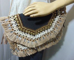 Sac bandoulière vintage bohème en coton ethnique fait à la main pour femmes, pochette messager à fermeture éclair à la mode, sac à bandoulière portable de grande capacité - Product Image 3