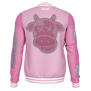 OEM personnalisé logo rayé Patchwork bleu veste série hommes entièrement personnalisé laine cuir manches Varsity veste personnalisé Varsity veste - Product Image 2