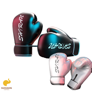 Boxeo MuayThai unisex para niños y adultos, cuero PU de alta calidad para ejercicio, 1 par, 8 Oz, 10 Oz, hecho en Tailandia - Product Image 1