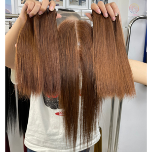 Extensiones de cabello humano de donante vietnamita fino para bebé de la mejor calidad para máquina blanqueadora trama de cabello de doble trama - Product Image 4