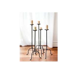 Modern Metal <b>Candle</b> <b>Holder</b> Sleek Design Brushed Finish Refined Elegance for Home Living Room Dining Table for Christmas Decor - Product Image 2
