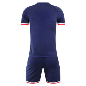 เสื้อฟุตบอลคอกลม ระบายอากาศได้ดี สำหรับผู้ใหญ่ 男女兼用 ผลิตจากโพลีเอสเตอร์ 100% น้ำหนัก 180 กรัม แห้งเร็ว รับสกรีนชื่อทีมและหมายเลข  แบบซับลิเมชั่น  เป็นมิตรกับสิ่งแวดล้อม - Product Image 4