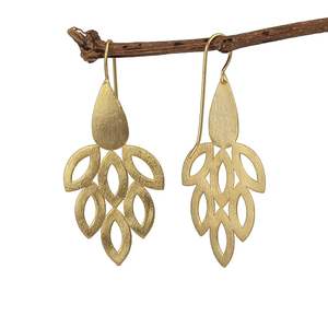 Pendientes de oro chapados en cobre hechos a mano para mujer, pendientes versátiles de alta calidad a la moda, precio asequible - Product Image 4