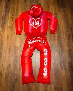 Ensembles empilés de logo à impression personnalisée Survêtements pour hommes Ensembles de pantalons évasés deux pièces Sweatshirts à capuche Survêtements pour hommes - Product Image 1