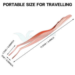 Pinces à cils en acier inoxydable de qualité supérieure en gros avec pointe arrondie, garantie de 3 ans, options personnalisables au meilleur prix - Product Image 2