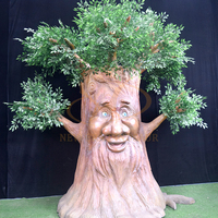 Modèle d'arbre parlant électrique animatronique d'intérieur grandeur nature pour centres commerciaux parcs d'aventure parcs d'attractions métal réaliste