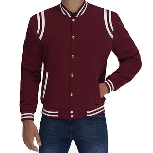 Men's College Letterman Varsity Jacket-Custom Design Canvas Winter Jacket Front Customizable Color Logo Windproof Breathable - Product Image 2