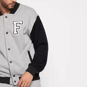 High Quality Canvas Quick Dry Letterman <b>Jacket</b> with Front <b>Patches</b> Custom Design Windproof Breathable Street Wear Men's - Product Image 6