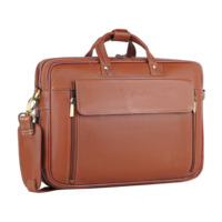 Sac à bandoulière pour ordinateur portable de luxe en cuir véritable blanc Crazy Horse durable de 14 pouces, imperméable, avec logo en relief, unisexe