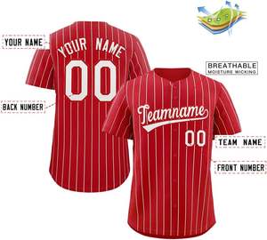 Camiseta de béisbol de diseño personalizado OEM, costura duradera, ajuste cómodo con personalización técnica impresa para ropa de equipo - Product Image 2