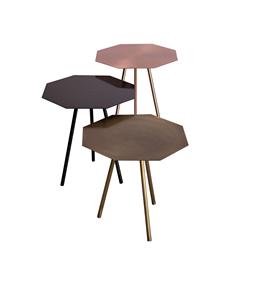 Set of 3 Nesting Round Iron <b>Coffee</b> <b>Tables</b> with <b>Wood</b> Top <b>Metal</b> Frame Modern Industrial Design Stacking Living Room Furniture - Product Image 1