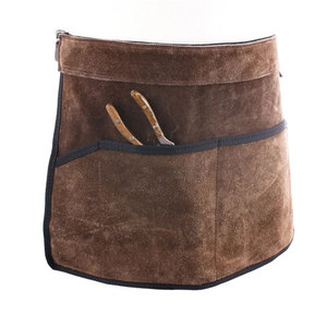 Classic Short <b>Waist</b> Leather <b>Apron</b>, Customized Cowhide Short Leather <b>Apron</b>, Waterproof Leather <b>Apron</b> - Product Image 3