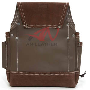 Sac à outils pour électricien en cuir de qualité supérieure, dernière édition, structure robuste avec organisation avancée des outils - Product Image 2