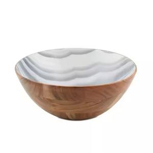 Bol à salade en bois émaillé de haute qualité, bol à servir pour le riz et les nouilles - Product Image 6