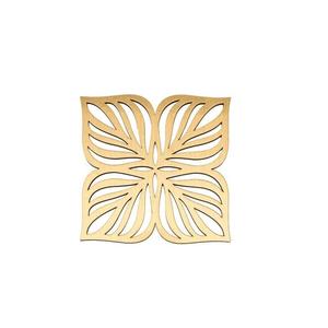 ชุดเสื่อชาและที่รองแก้วอลูมิเนียมสีทอง5ชิ้นขนาด10x10ซม. สั่งทำได้ - Product Image 3